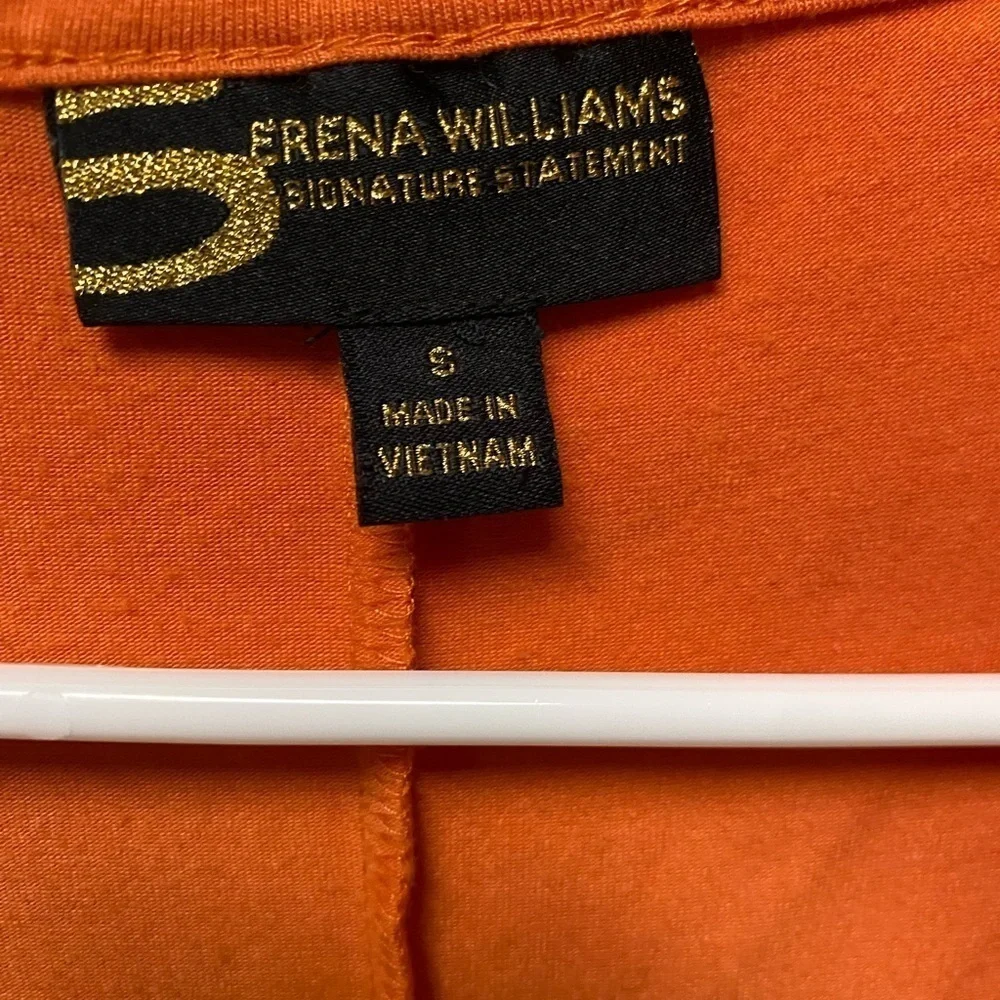 SERENA WILLIAMS Signature Statement S Butterfly Sleeve Orange Drape or Jacket
